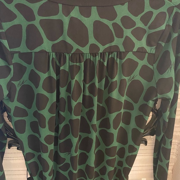 Michael Kors-~Dress~ Moss Green and Black Leopard - Picture 5 of 5
